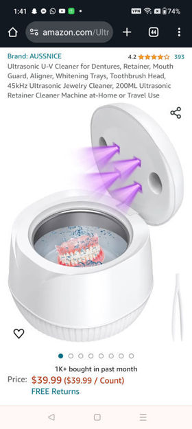 Picture of Ultrasonic U-V Cleaner for Dentures