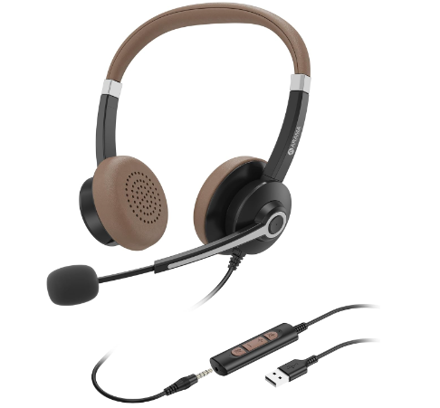 Picture of Arama USB Headphones with Microphone for PC Laptop,