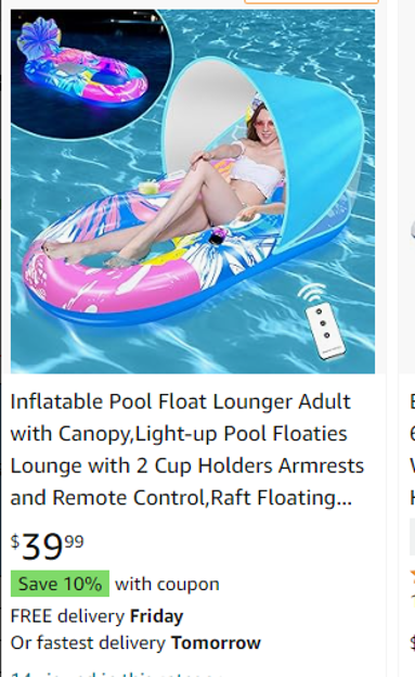 Picture of Inflatable Light up Floaties Armrests Floating