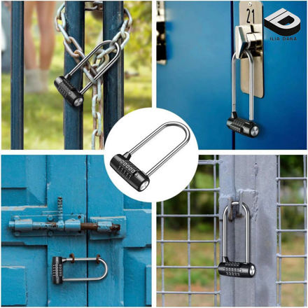 Picture of Safewell, Long Shackle, 5 Digit Horizontal Combination Padlock