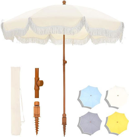 Picture of Beach Umbrella with Fringe