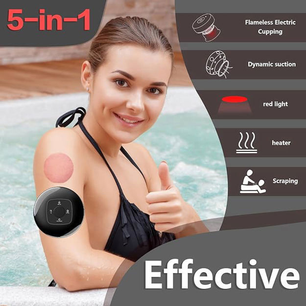 Picture of 5-in-1 Portable Electric Cupping Therapy Set with red Light