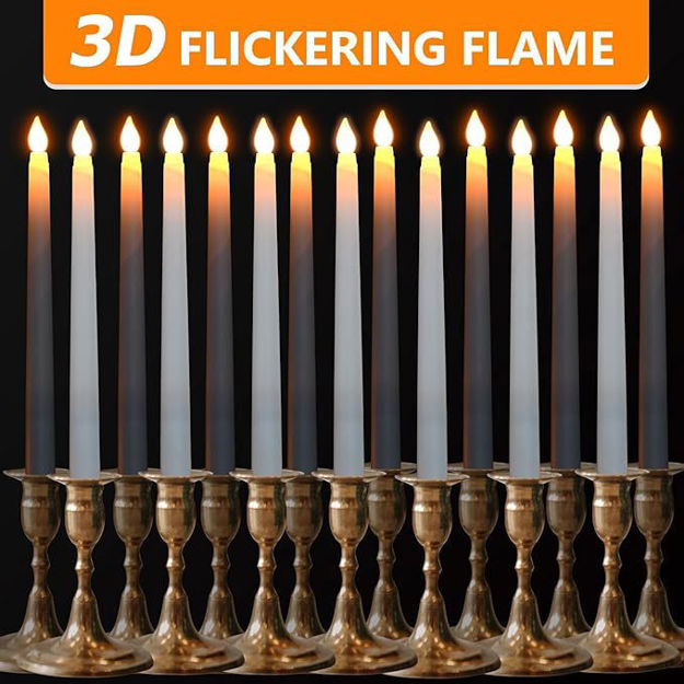Picture of 72 Pcs Flameless Taper Candles