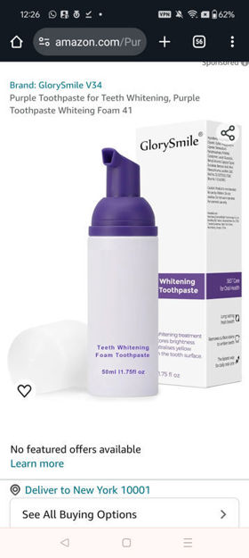 Picture of Purple Toothpaste Teeth Whitening Whiteing