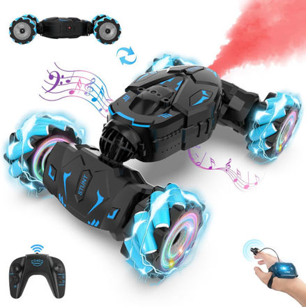 Picture of Gesture RC Car Hand Controlled Rc Car Toys for Boys Girls 6-12, 2.4GHz 360° Rotation 4WD Gesture Sensing Rc Stunt Car with Light & Music & Spray, Birthday Gifts for Kids
