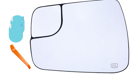 Picture of Driver Side Mirror Glass Replacement For RAM 1500 2019-2024, Heated Without BSD Without Auto Dimming 68402037AA, 68402093AA