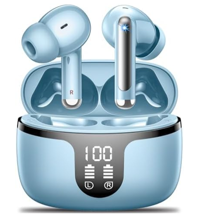Picture of Bluetooth Headphones Cancelling Earphones Waterproof azure