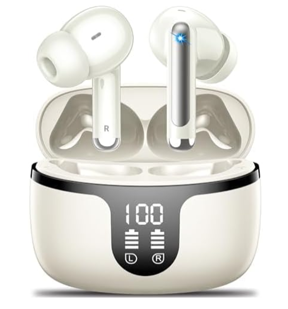 Picture of Bluetooth Headphones Cancelling Earphones Waterproof Light yellow