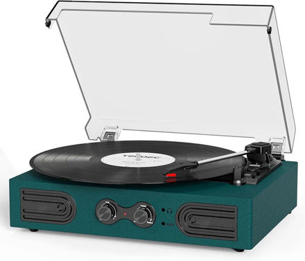 Picture of Vinyl Record Player with Built-in Speakers