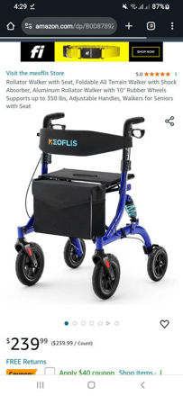 Picture of Rollator Foldable Absorber Aluminum Adjustable