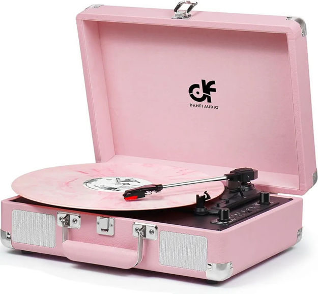 Picture of Vintage Pink Suitcase Record Player