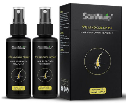 Picture of Minoxidil Hair Regrowth Serum for Men and Women, Hair Serum for Stronger and Healthier Hair and Beard, 2 Month Supply (60MLx2)