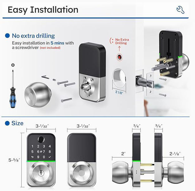 Picture of Keypad Smart Door Lock Knob