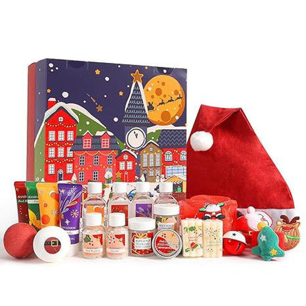 Picture of Christmas Advent Calendar Candle Basket