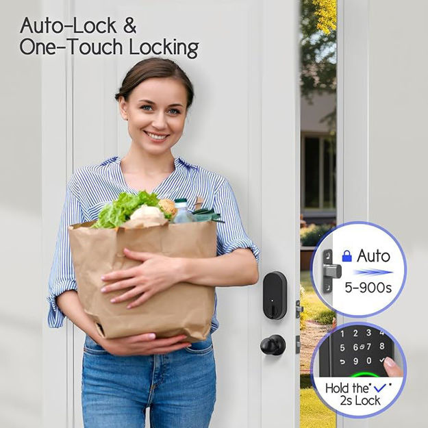 Picture of Keypad Keyless Deadbolt Fingerprint Electronic