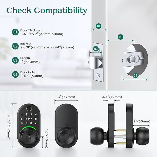 Picture of Keyless Fingerprint Electronic Digital