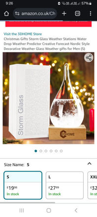 Picture of Christmas Gifts Storm Glass Weather