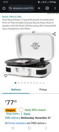 Picture of Vinyl Record Player 3 Speed