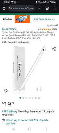 Picture of Stylus Pen for iPad with Palm Rejection& Fast Charge