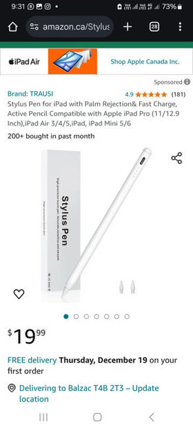 Picture of Stylus Pen for iPad with Palm Rejection& Fast Charge