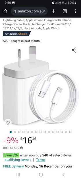 Picture of iPhone Charger Lightning Adapter iPhone14