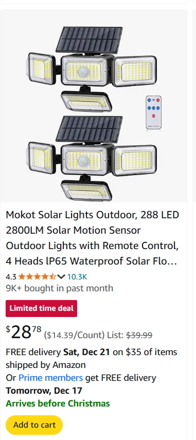 Picture of Mokot Solar Lights Outdoor