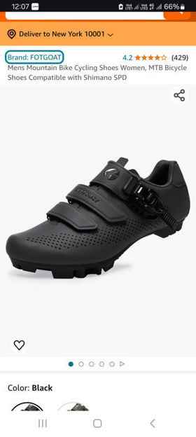 Picture of Mens Mountain Bike Cycling MTB Bicycle Shoes Compatible SPD 2 Bolts Pedals Racing Indoor