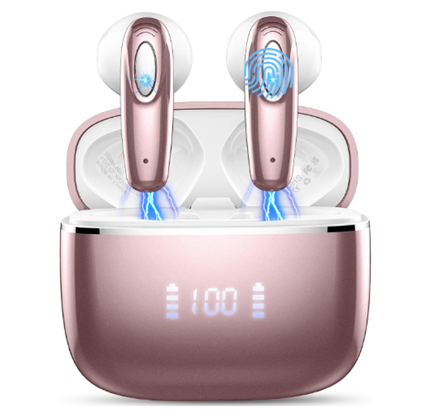 Picture of Ordtop Headphones Bluetooth Waterproof Earphones Rosa