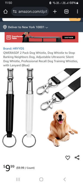 Picture of QWERASDF 2 Pack Dog Whistle