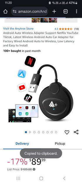 Picture of Android Wireless Adapter Support Netflix