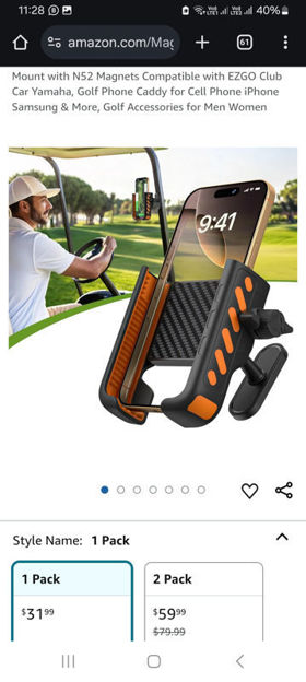 Picture of Magnetic Golf Cart Phone Holder