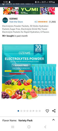 Picture of OZENKE Electrolytes Packets Hydration Electrolyte