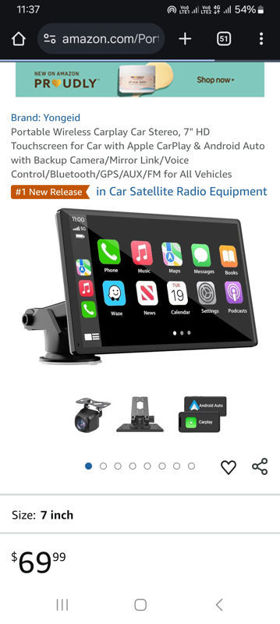 Picture of Portable Wireless Touchscreen Bluetooth Vehicles