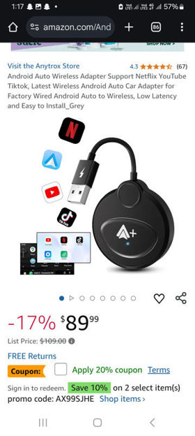 Picture of Android Auto Wireless Adapter Install_Grey