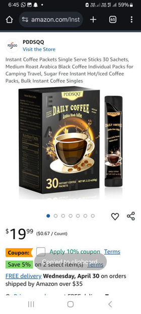Picture of Instant Packets Sachets Arabica Individual