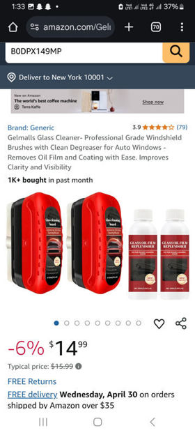 Picture of Gelmalls Cleaner Professional Windshield Degreaser