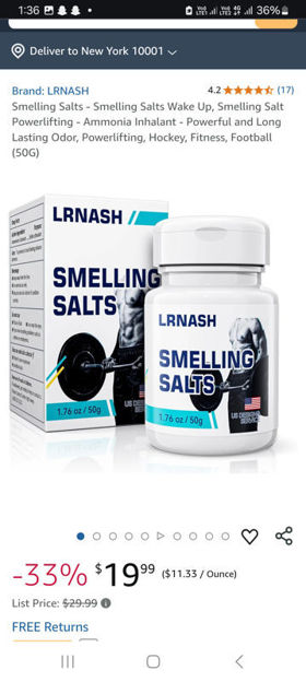 Picture of Smelling Salts Powerlifting Inhalant