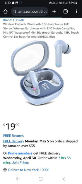 Picture of Bluetooth Headphones Earphones Cancelling Waterproof