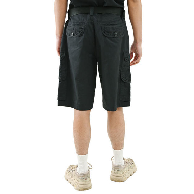 Picture of Casual Cargo Shorts for Men Sports & Outdoors Cargo Hiking Pants Fishing & Camping & Golf with Belt (Black/ Khaki/ Camo)
