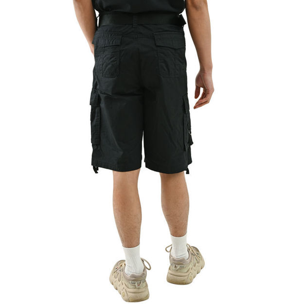 Picture of Casual Cargo Shorts for Men Sports & Outdoors Cargo Hiking Pants Fishing & Camping & Golf with Belt (Black/ Khaki/ Camo)