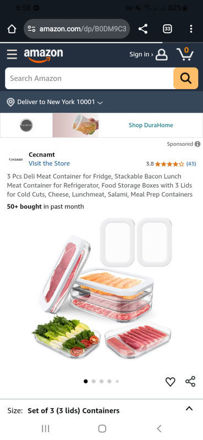 Picture of Container Stackable Refrigerator Lunchmeat Containers