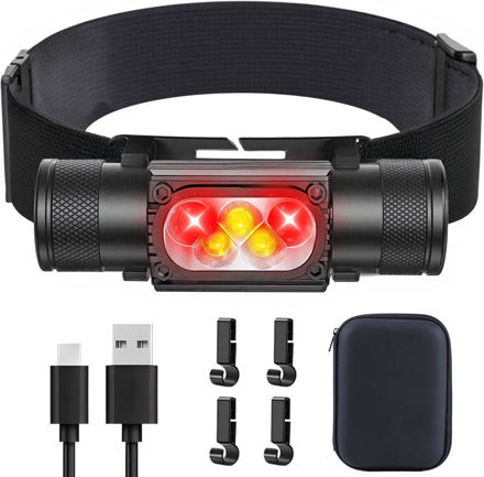 Picture of Headlamp Rechargeable Forehead Headlights Flashlight