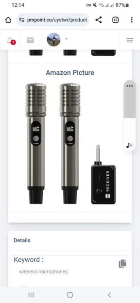 Picture of ECHOMUSSY Microphones Microphone Connection Rechargeable