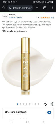 Picture of Caffeine Circles Retinol Anti Aging Treatment
