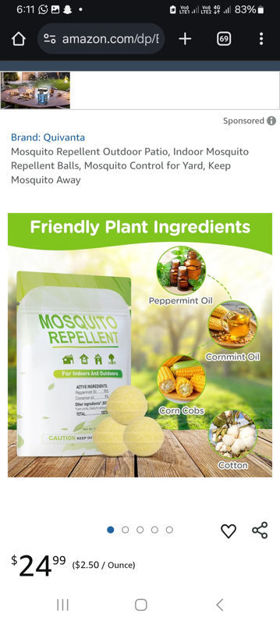Picture of Mosquito Repellent Outdoor Indoor Control