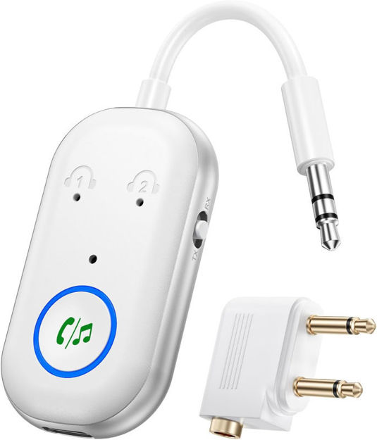 Picture of Bluetooth Transmitter Receiver Headphone Connection