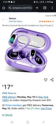 Picture of Rolosar Wireless Earbuds Bluetooth Headphones