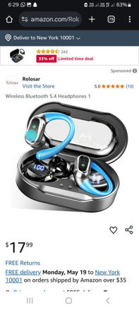 Picture of Rolosar Wireless Bluetooth 5 4 Headphones