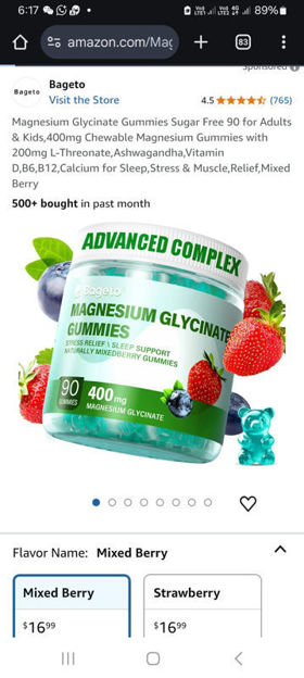 Picture of Magnesium Glycinate Gummies L Threonate Ashwagandha