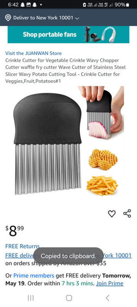 Picture of JUANWAN Crinkle Vegetable Chopper Stainless